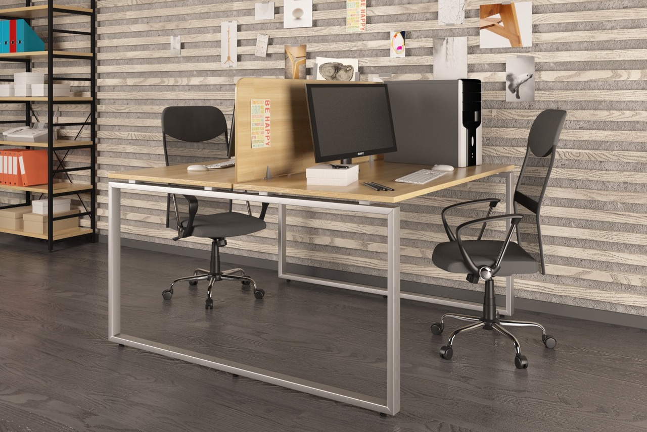Подвійний письмовий стіл Loft design Q-140 Дуб Борас