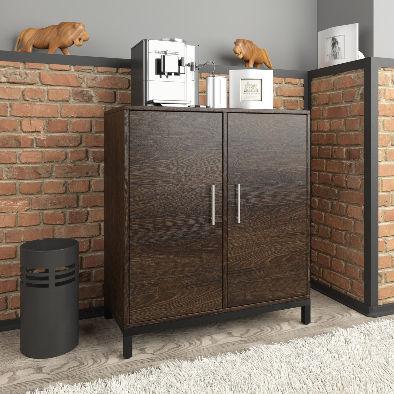 Тумба офісна L-800 Loft design Венге Корсика