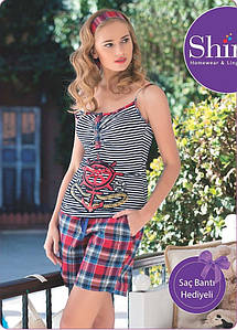 Жіночий пляжний комплект майка з шортами