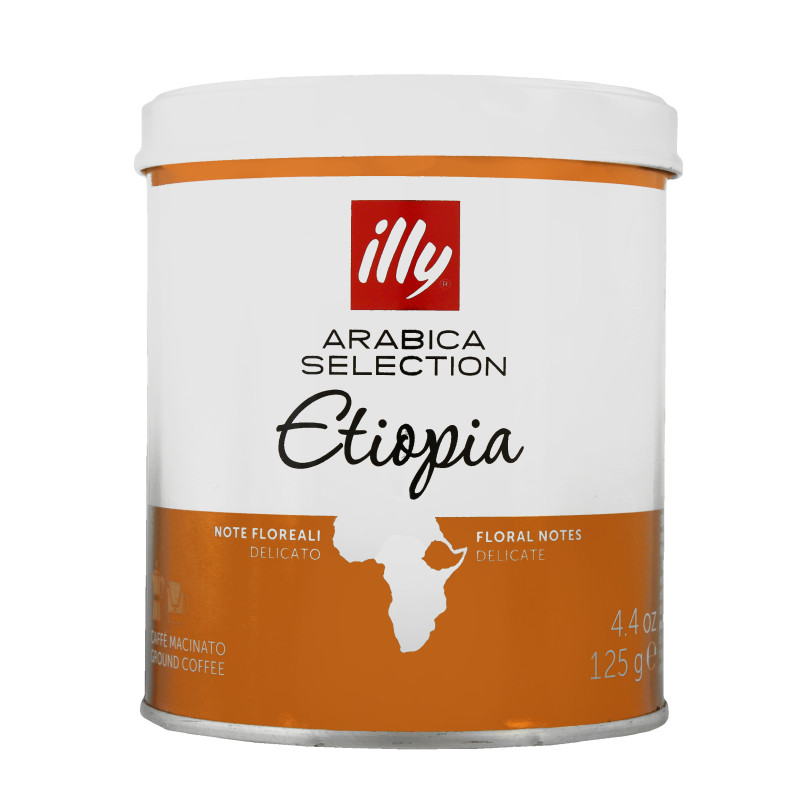 Кава мелена illy Ethiopia 125 гр з/б Італія Іллі Ефіопія