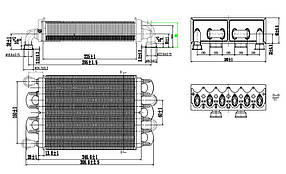 Бітермічний теплообмінник до котла Alpha Boilers CB 24. Art. 1.024398, фото 3
