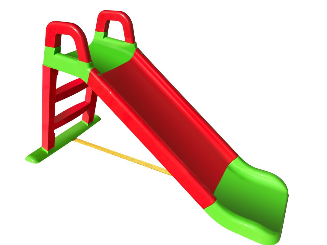 Горка детская пластиковая Долони 140 см. (0140/01) Красно-зеленая - фото 1 - id-p998716016