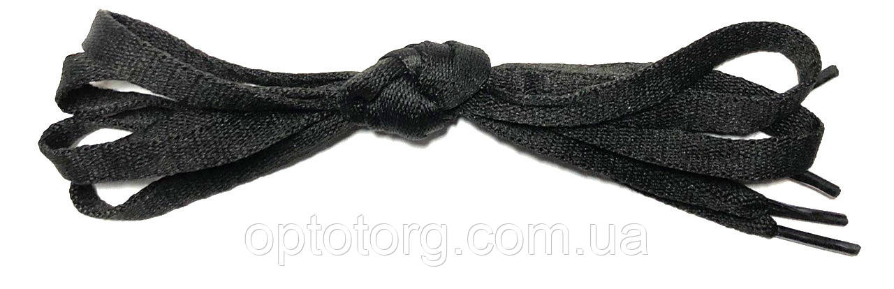 Шнурки Чорний плоскі 80см 8,5 мм Kiwi