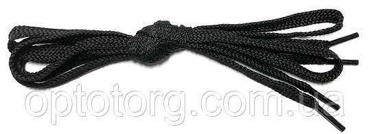 Шнурки Чорний плоскі 90см 7мм Kiwi, фото 2