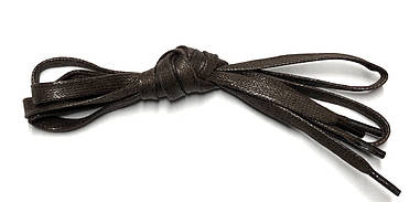 Шнурки Темно коричневий пропитаные плоскі 200см 7мм Kiwi