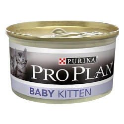 Purina Pro Plan Baby Kitten перший прикорм ніжний мус з куркою для кошенят 85гр