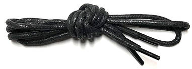 Шнурки Чорний пропитаные круглий 200см 4,0 мм Kiwi