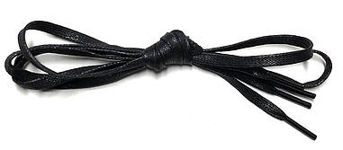 Шнурки Чорний пропитаные плоскі 60см 5мм Kiwi