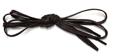 Шнурки Темно коричневий пропитаные плоскі 60см 5мм Kiwi