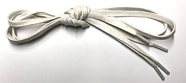 Шнурки Білі просочені плоскі 80см 5мм Kiwi