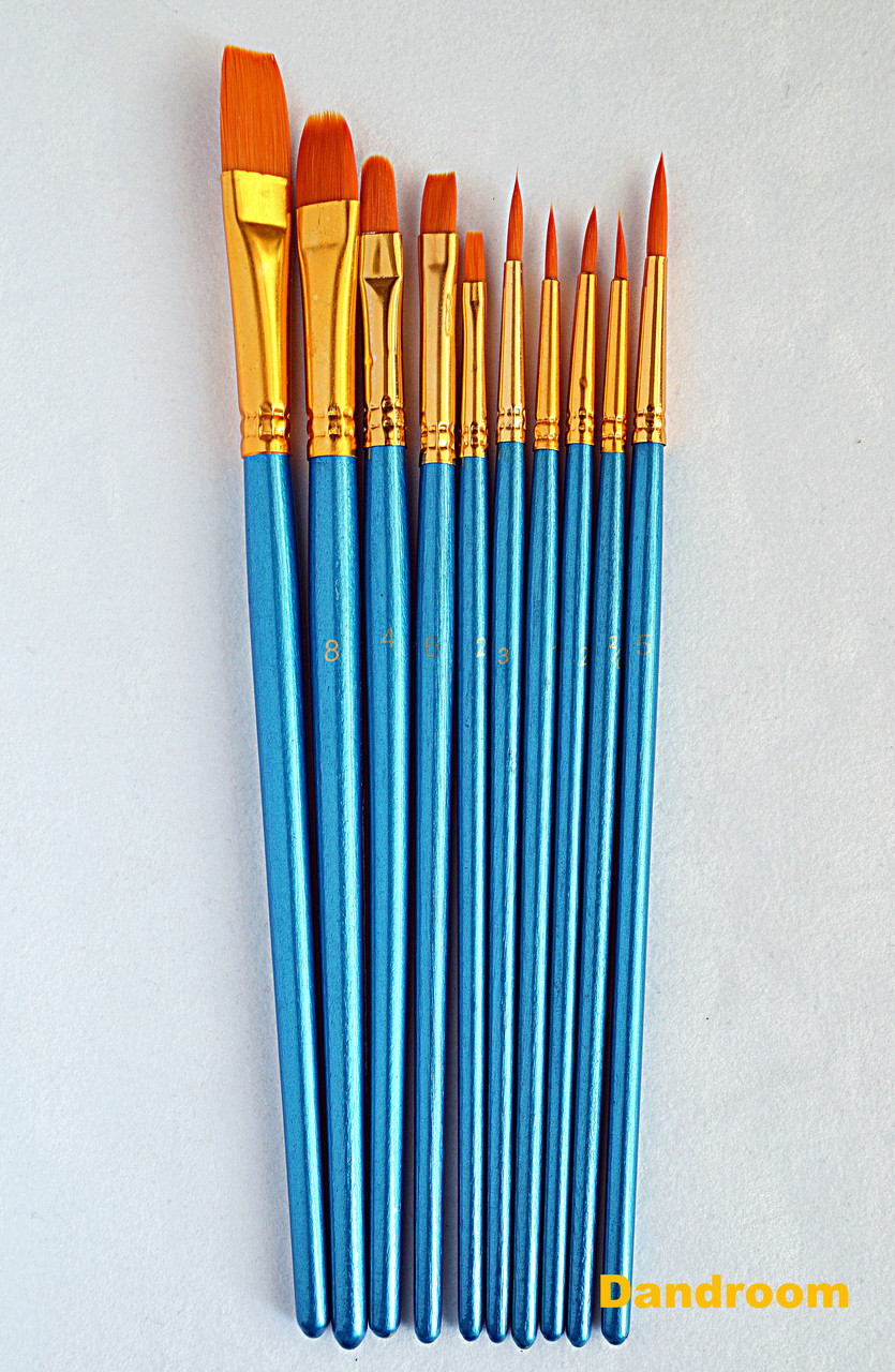 Набір художніх пензлів, 10 шт., нейлон, фото 1