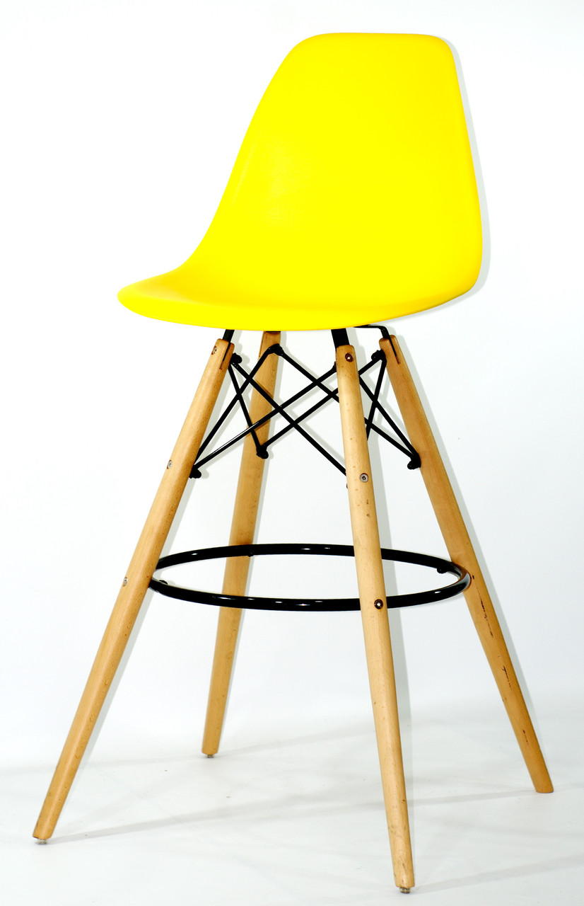 Полубарный стілець Nik Eames, яскраво-жовтий