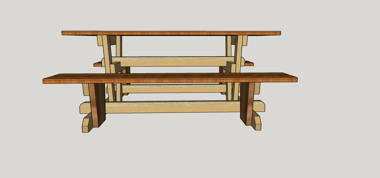Проект стола для пікніка W1