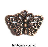 Метал. підвіска "метелик" мідь (2,5х1,7 см) 6 шт. в уп