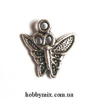 Метал. підвіска "метелик" срібло (1,4х1,5 см) 25 шт. в уп