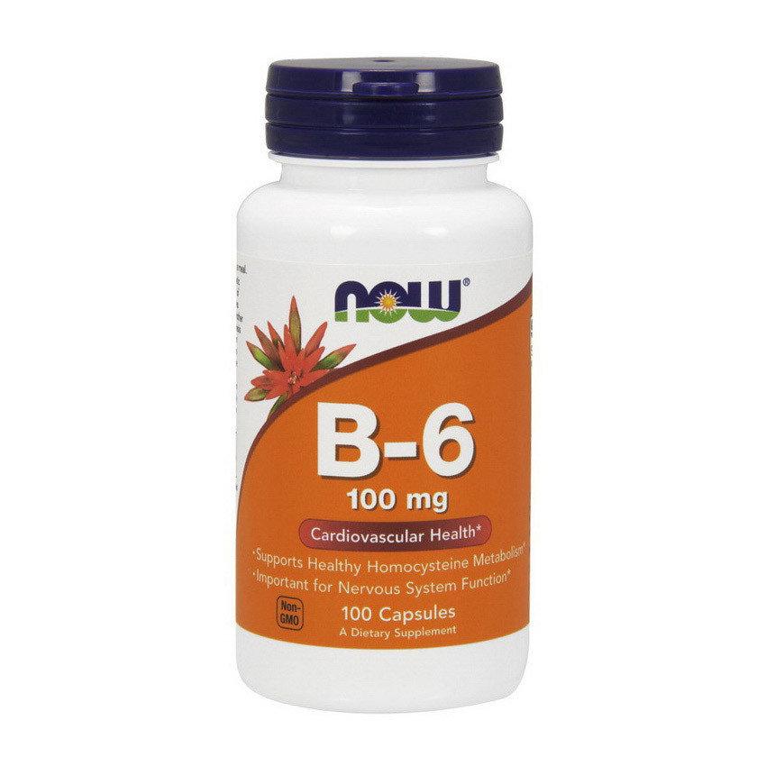 Вітамін В6, Vitamin B-6, Now Foods, 100 Мг, 100 Капсул