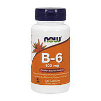 Вітамін Б6, Vitamin B-6, Now Foods, 100 Мг, 100 Капсул