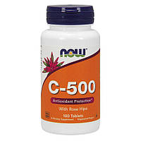 Витамин С с шиповником, C-500 Rh, Now Foods, 500 мг, 100 таблеток