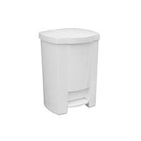 Відро для сміття 7,7 л білий ABS пластик кришка педаль внутрішнього відро