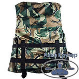 Страхувальний рятувальний жилет спасжілет, 80-100 кг, сертифіковані жилети камуфляж для риболовлі з човна, фото 2