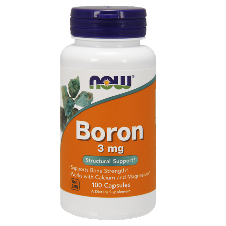 Бор, Boron, Now Foods, 3 Мг, 100 Капсул