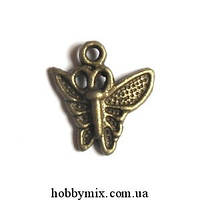 Метал. підвіска "метелик" бронза (1,4х1,5 см) 25 шт. в уп