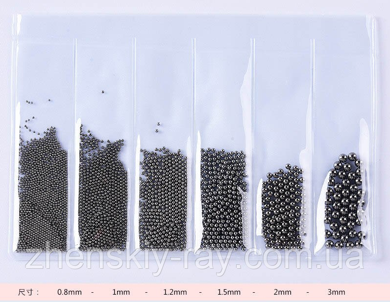 MIX металевих чорних бульйонок 6 розмірів