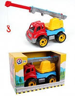 Автокран Технок в коробці 4555 машинка пластикова кран будівельна