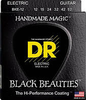 Струны для электрогитары DR BKE-12 Black Beauties Extra Heavy K3 Coated Electric Guitar Strings 12/52