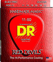 Струны для электрогитары DR RDE-11 Red Devils Heavy Coated Electric Guitar 11/50