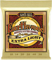 Струны для акустической гитары Ernie Ball 2006 Earthwood Acoustic 80/20 Bronze Extra Light 10/50