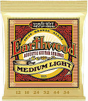 Струны для акустической гитары Ernie Ball 2003 Earthwood Acoustic 80/20 Bronze Medium Light 12/54