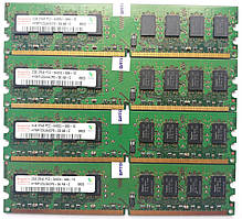 Комплект оперативної пам'яті Hynix DDR2 8Gb (4*2Gb) 800MHz PC2 6400U 2R8 CL6 (HYMP125U64CP8-S6 AB-C) Б/В