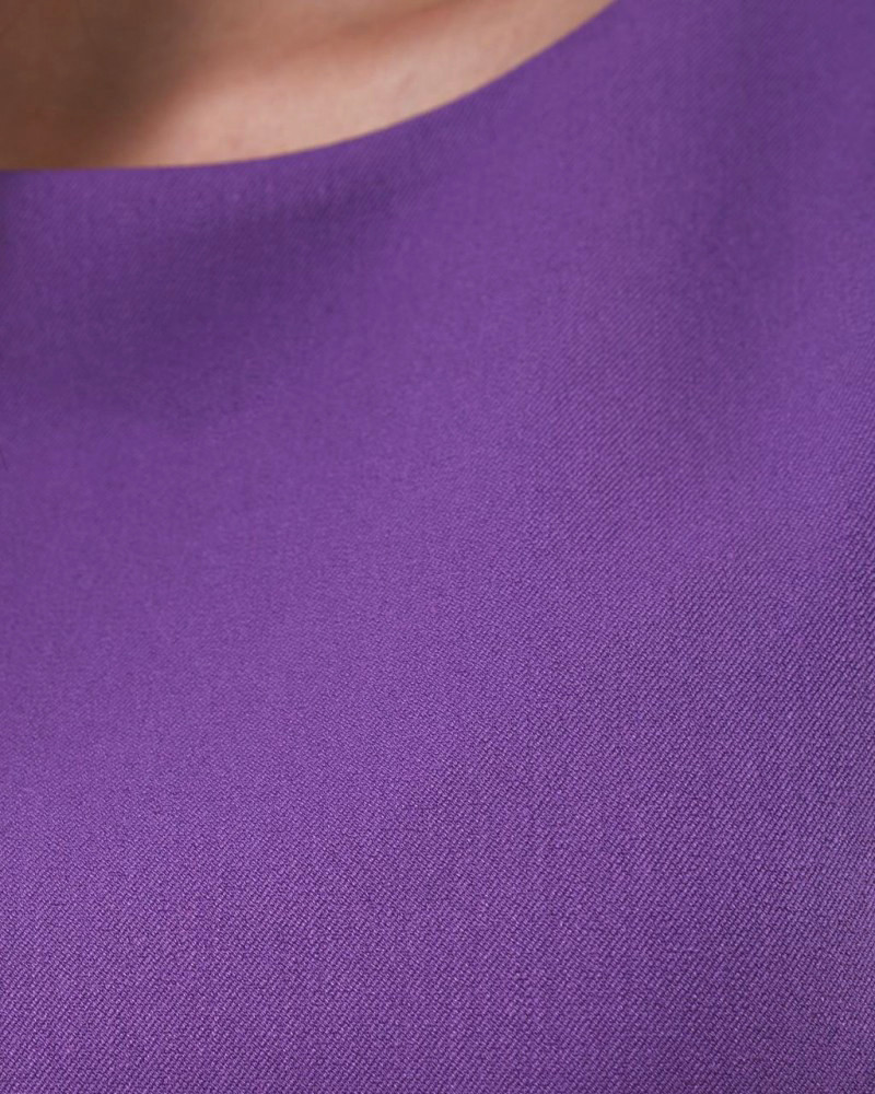 Яркое фиолетовое платье с пояском (в размерах M-XL) - фото 3 - id-p998965968