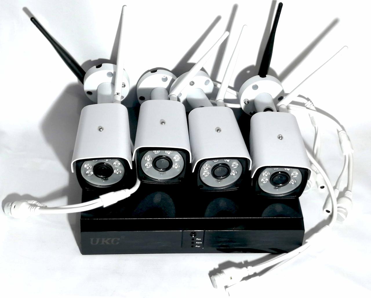 Комплект системи відеоспостереження DVR KIT CAD 8004 / 6673 WiFi 4ch набір на 4 камери