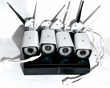 Комплект системи відеоспостереження DVR KIT CAD 8004 / 6673 WiFi 4ch набір на 4 камери