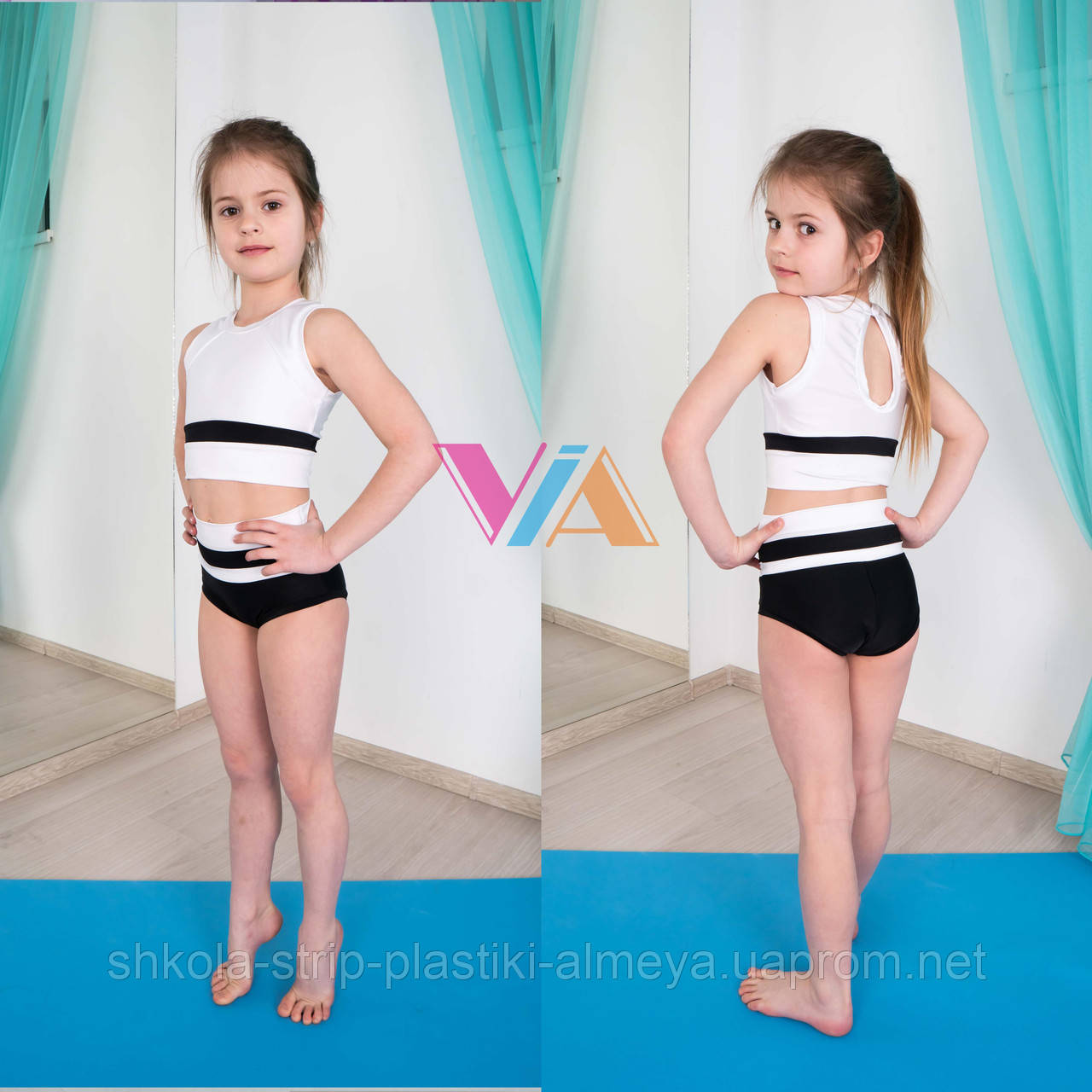 Топ і шорти VIA Sport дитячий одяг для танців, pole dance і акробатики