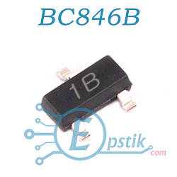 BC846B (1B) біполярний транзистор NPN 80В100мА SOT23