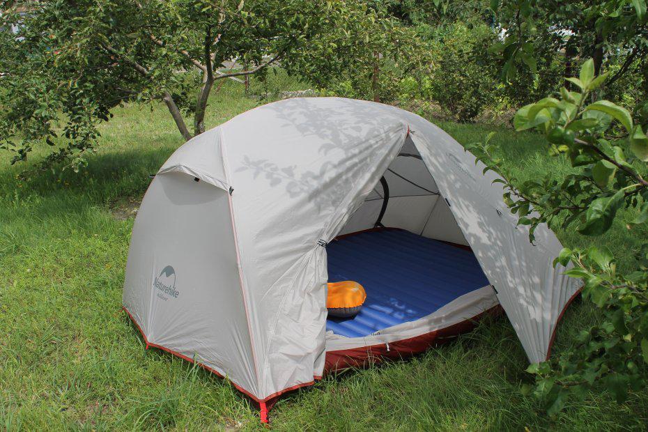 Намет двомісний туристичний з футпринтом Naturehike Star River 2 Silicone 20D Gray