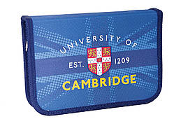 Пенал шкільний 1 Вересня твердый одинарный с клапанам Cambridge blue 531379 1 Вересня