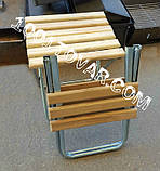 Дерев'яно-металевий складаний табурет, розмір 30х33х34,5 див., фото 3