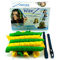 Мягкие бигуди трубчатые спиральные для завивки волос любой длины Hair Wavz 50 см. 18 шт.