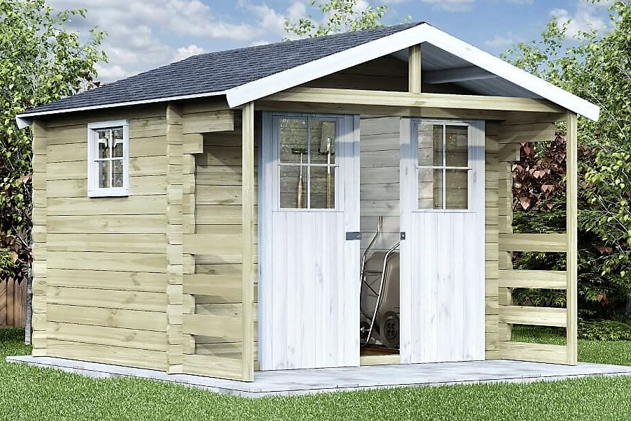 дачные садовые домики из бруса фото