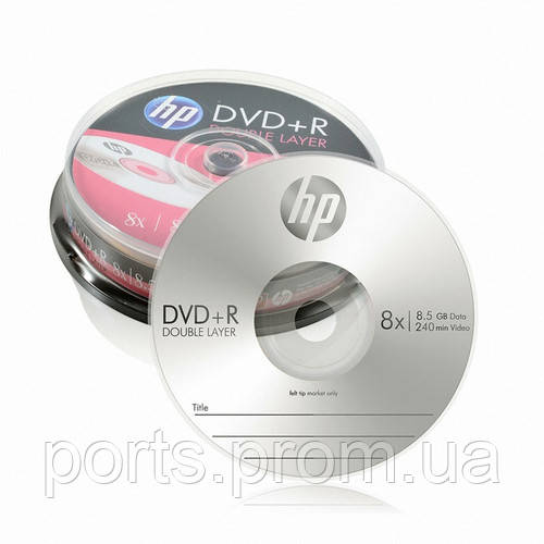 Диски двошарові 8,5GB DVD+R 8X HP DL