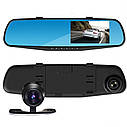 Відеореєстратор дзеркало з камерою заднього виду Vehicle Blackbox DVR Full HD 4.3 дюймів Оригінал, фото 4