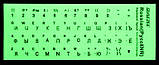 Флуоресцентні ламіновані наклейки на клавіатуру. Наклейки з російськими літерами., фото 3