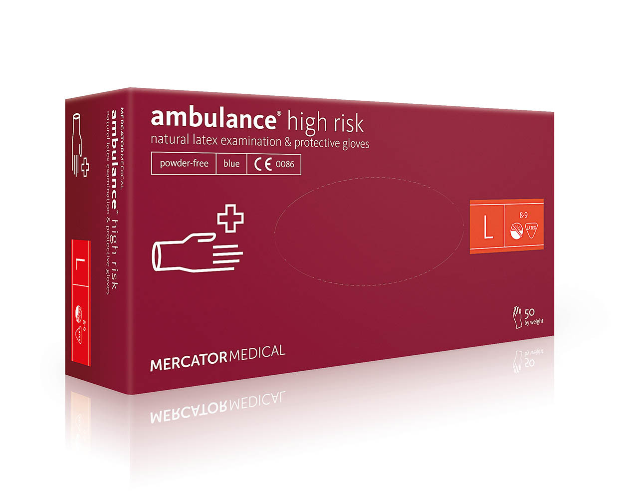 Гумові рукавички неопудрені Ambulance high risk L