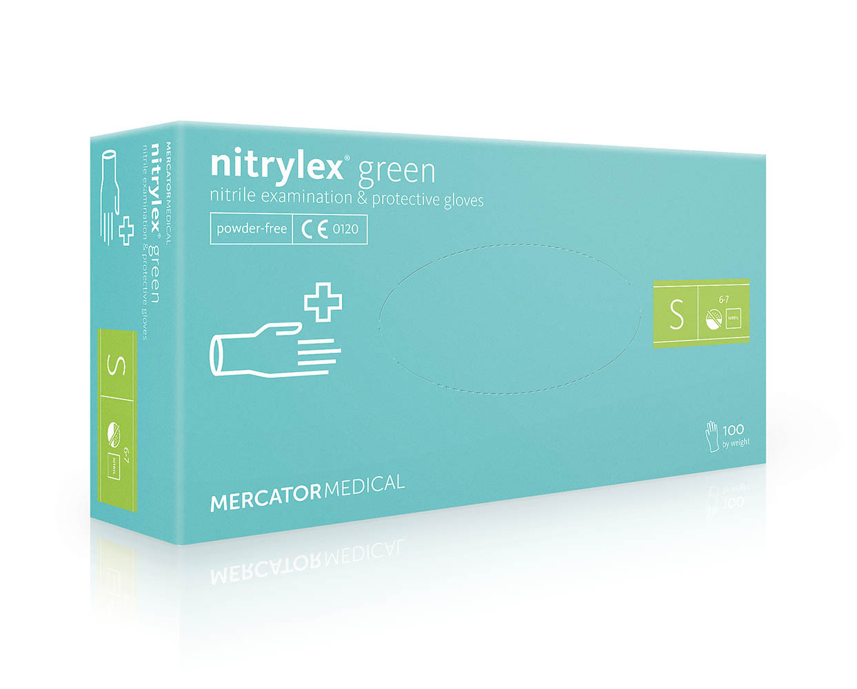 М'ятні нітрилові рукавички Nitrylex Green