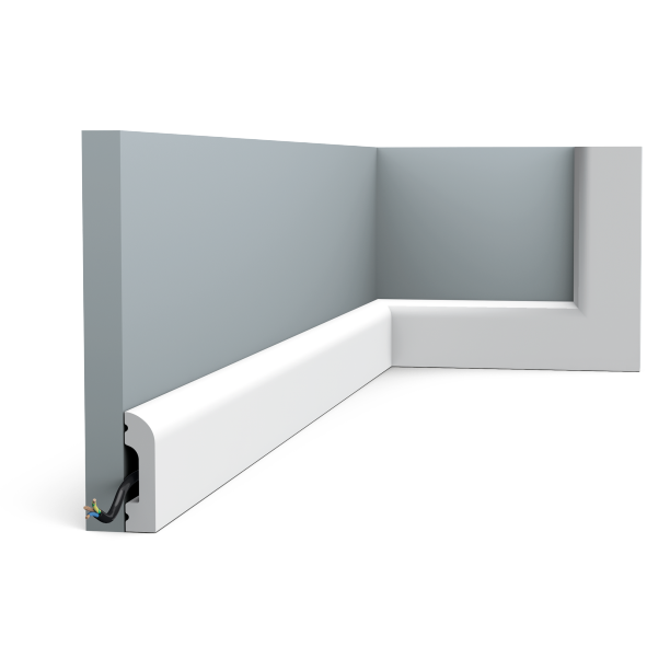 Плінтус підлоговий Orac Decor Axxent SX182,(5x1.3x200 см),ліпний декор з дюрополімер.