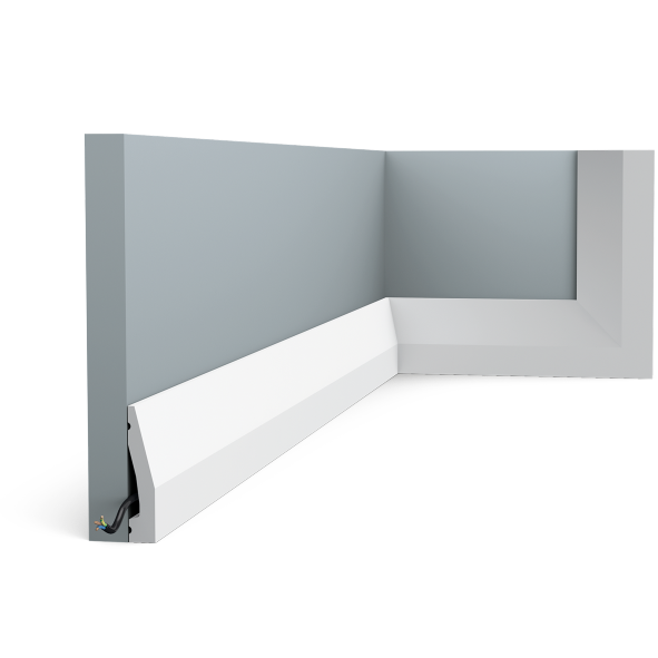 Плінтус підлоговий Orac Decor Axxent SX159,(6x1.2x200 см),ліпний декор з дюрополімер.